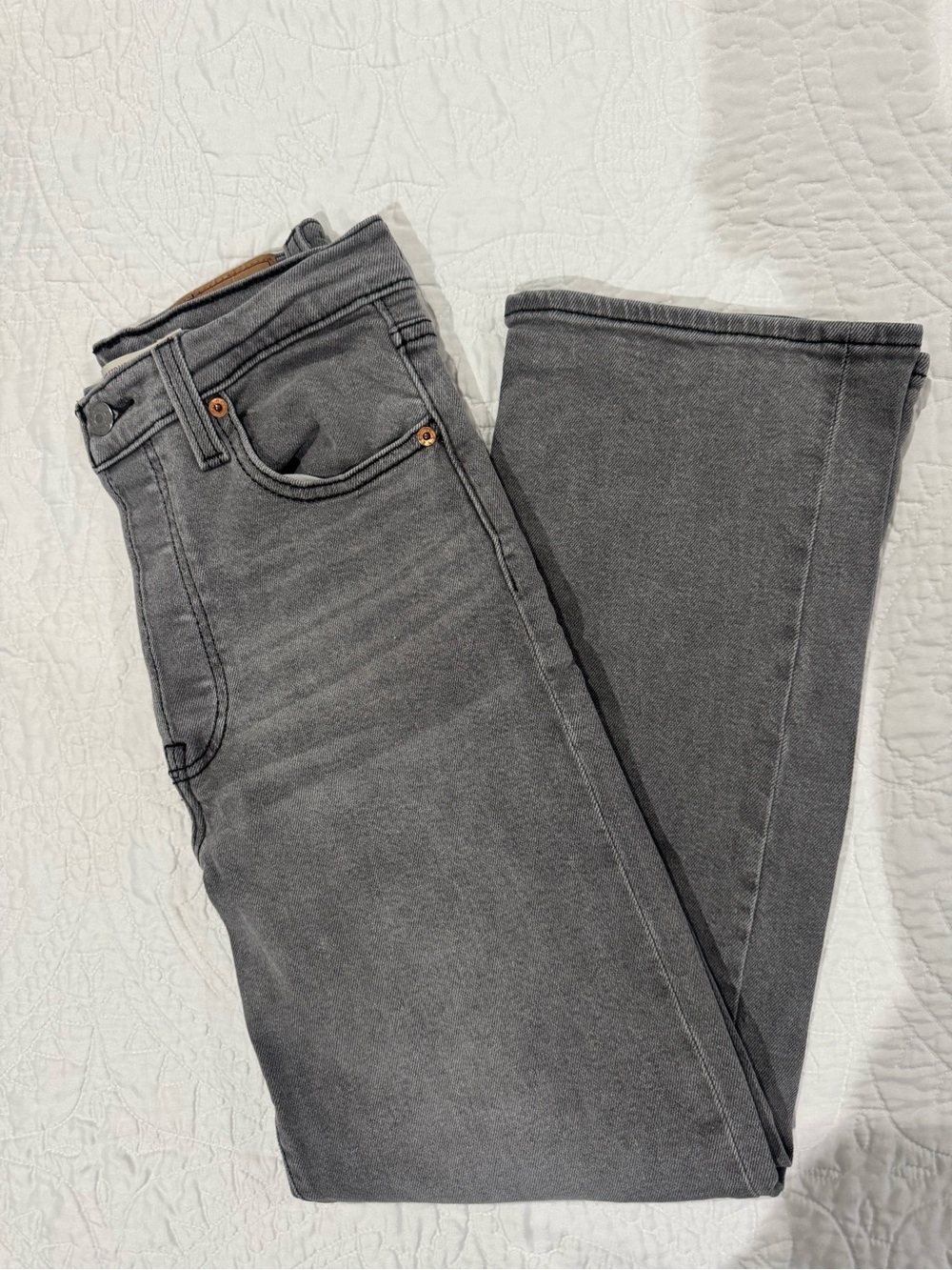 Levi's Women's Ribcage Straight Ankle Jeans - Charcoal Gray